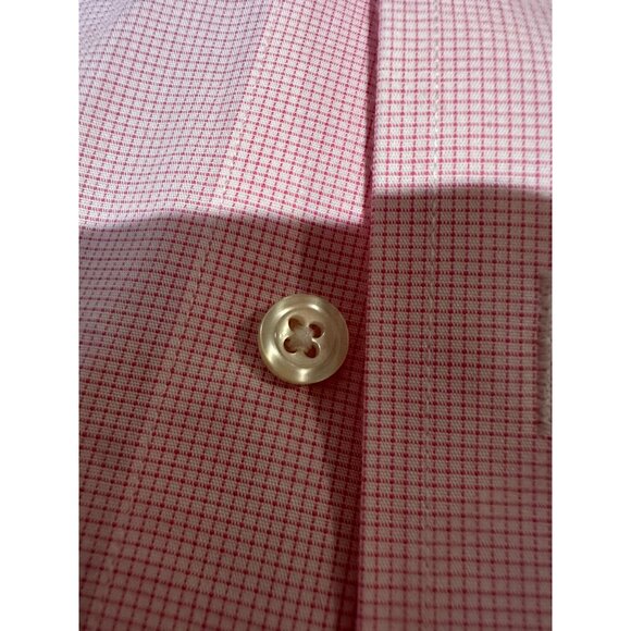 Brooks Brothers 346 Pink‎ Checkered Button down 15 1/2 - Picture 4 of 6